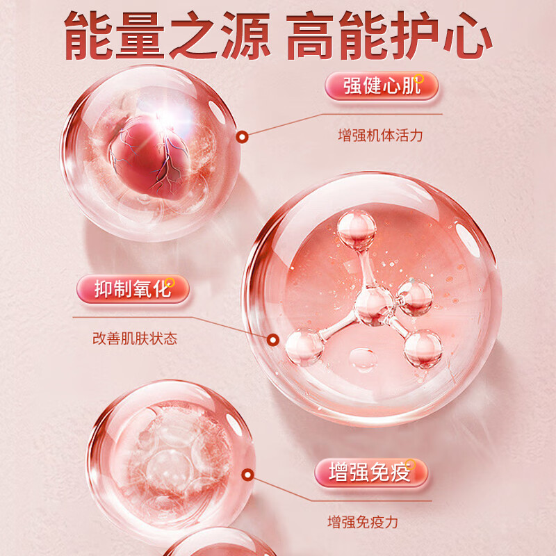 北京同仁堂 辅酶q10软胶囊 辅酶q10 增强免疫力成人中老年人抗氧化可搭保护心脏增强心肌动力保健品 拍1发5（含赠送共发5瓶）