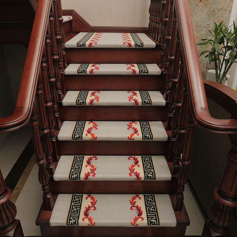 初尚新中式木楼梯踏步垫免粘静音防滑地垫家用保护大理石台阶贴脚踏垫