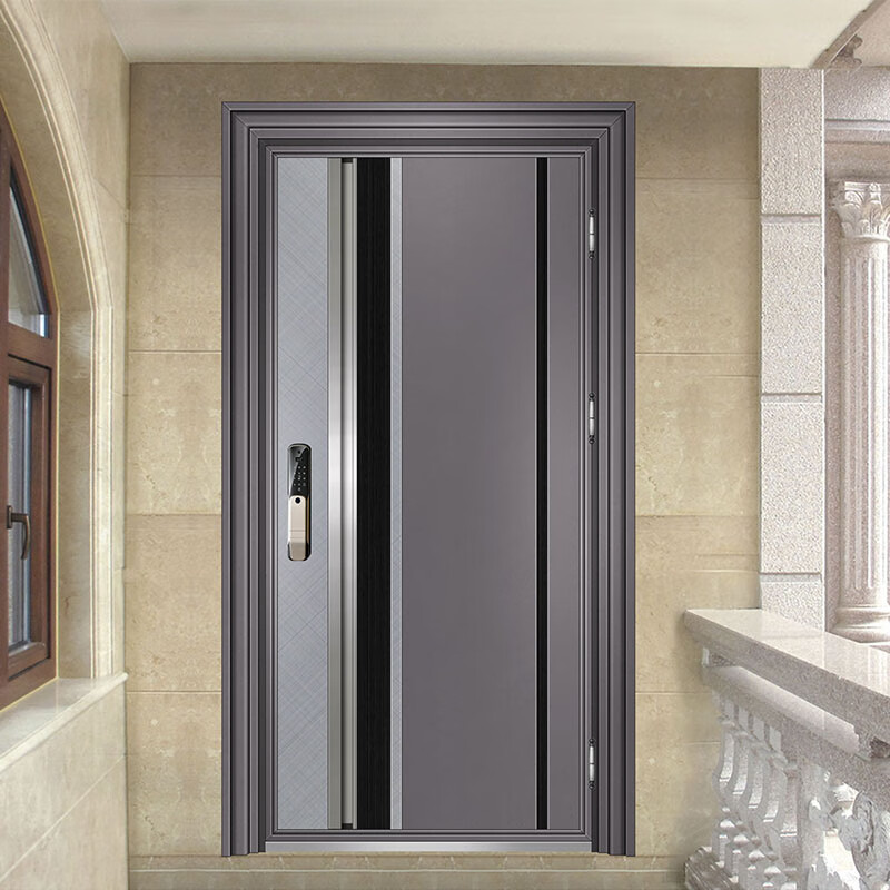 oemg佛山不锈钢韩式门彩钢门入户门防盗门单开双开别墅门 定制产品