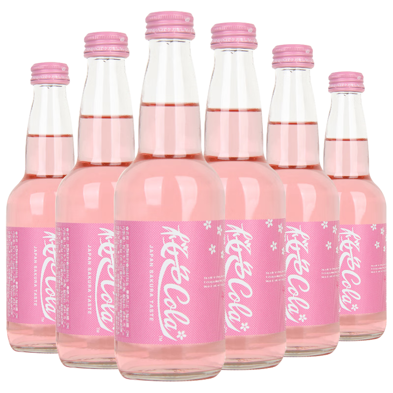 味可乐限定收藏版粉色汽水网红碳酸饮料330ml/瓶 樱花味可乐330ml*6瓶