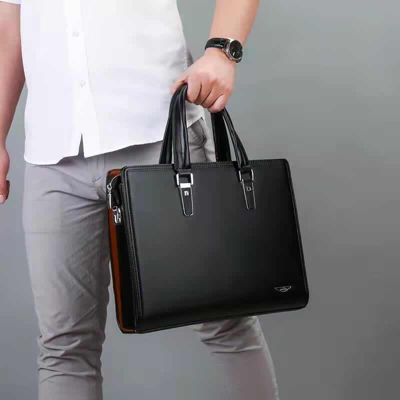 pinkckck男包品牌奢侈大牌男士商务牛皮手提包带密码锁横款律师公文包