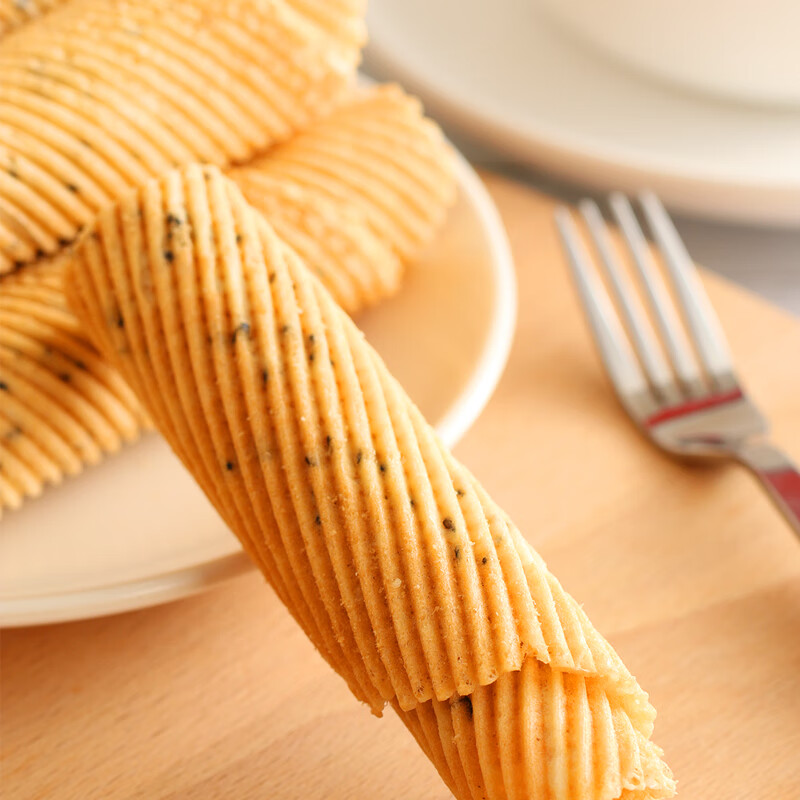 味滋源手工鸡蛋酥老式鸡蛋卷早餐饼干办公室零食休闲食品 【2箱芝麻味+2箱奶香味】共 800g