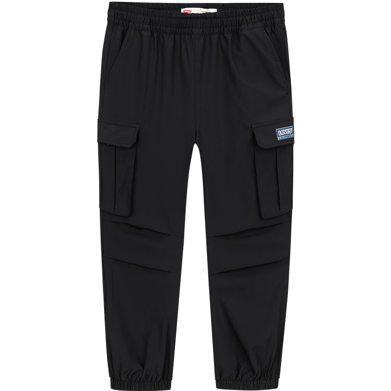 Levi's李维斯儿童运动长裤2025夏季新款男童工装童装裤子男裤卫裤 黑美人 110 /50 【建议身高98-104cm】