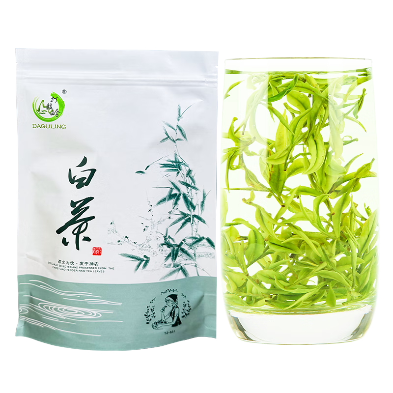 打鼓岭茶叶绿茶 安吉白叶一号珍稀白茶 春茶雨前茶 茶叶自己喝 3A实惠装100g