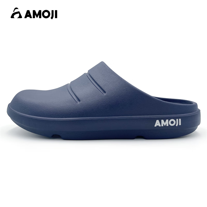 AMOJI2026新款高端复健拖鞋超软超弹足弓拖鞋防滑包头凉鞋足弓支撑拖鞋 深蓝色 Navy 44 (280mm)