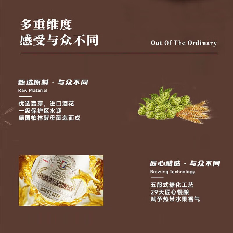 施泰克啤酒10度小麦原浆德国精酿啤酒节日送礼麦芽丰富口感清爽整箱装 500ml24罐 【京东/顺丰送货上门】 施泰克啤酒