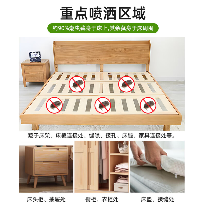 施琪尔潮虫药家用杀虫剂灭鼠妇西瓜潮湿虫神喷雾剂室内器除虫非无毒无味 三瓶装