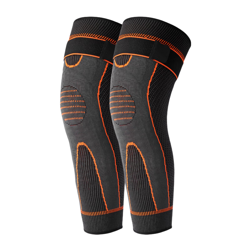 勋狸粑护膝保暖老寒腿男士绑带加长款护秋冬艾草发热护膝老人膝盖保暖 一双【艾草加长款】均码80-200斤