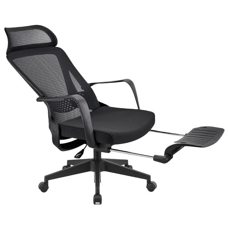 GAVEE人体工学电脑椅大角度可躺办公椅舒适久坐职员办公座椅午休椅舒服 黑框黑【175度SGS4级气压棒】