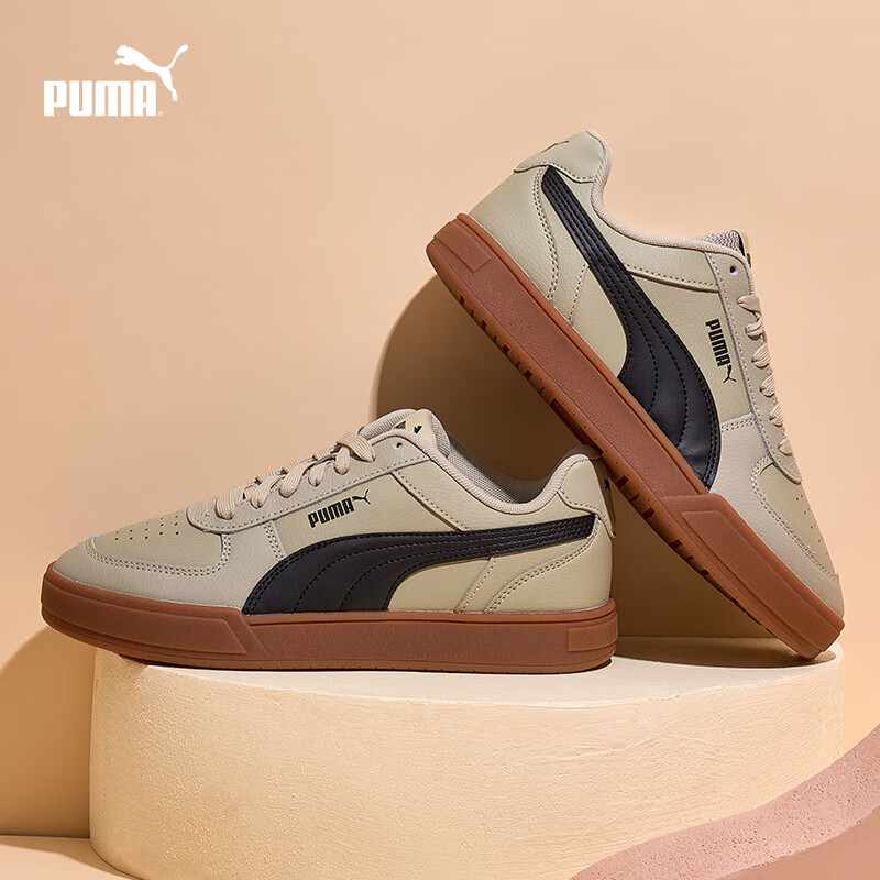彪马（PUMA）经典复古透气小白鞋男女百搭休闲板鞋运动鞋CAVEN 380810 大理石灰-黑色-树胶色-21 41