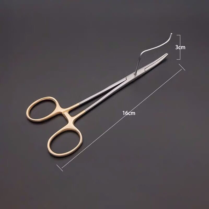 绝育神器犬猫金柄不锈钢结扎钳动物宠物工具拉钩医用医用 16cm金柄