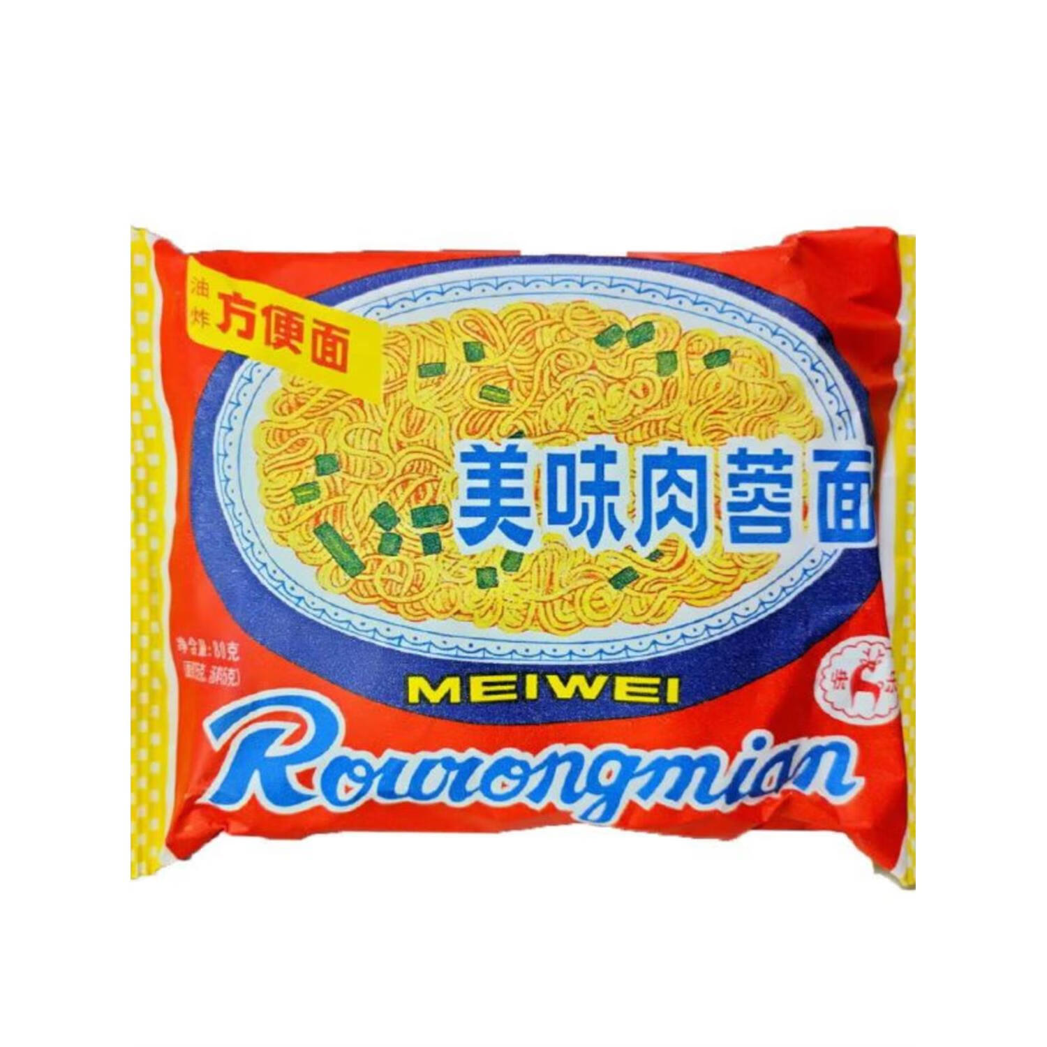 eoagx上海益民快乐美味肉蓉面火锅面砂锅面方便面80克/袋 肉蓉面半箱