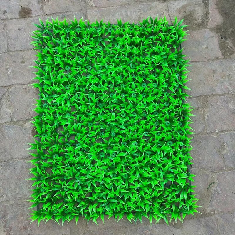 美家亿（meijiayi）仿真植物墙人造草坪假草皮带花花艺仿真墙上装饰绿绿植仿真植物墙 大草 40×60厘米 210张 仿真草坪