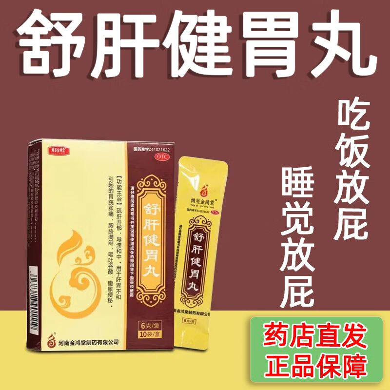 鸿昱金鸿堂 舒肝健胃丸 6g*10袋/盒 1盒装