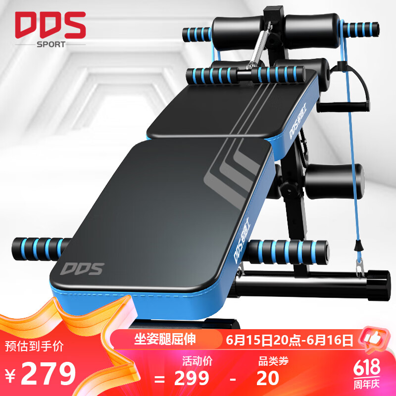 多德士（DDS）仰卧起坐健身器材仰卧板收腹机锻炼腹肌训练辅助器115SD