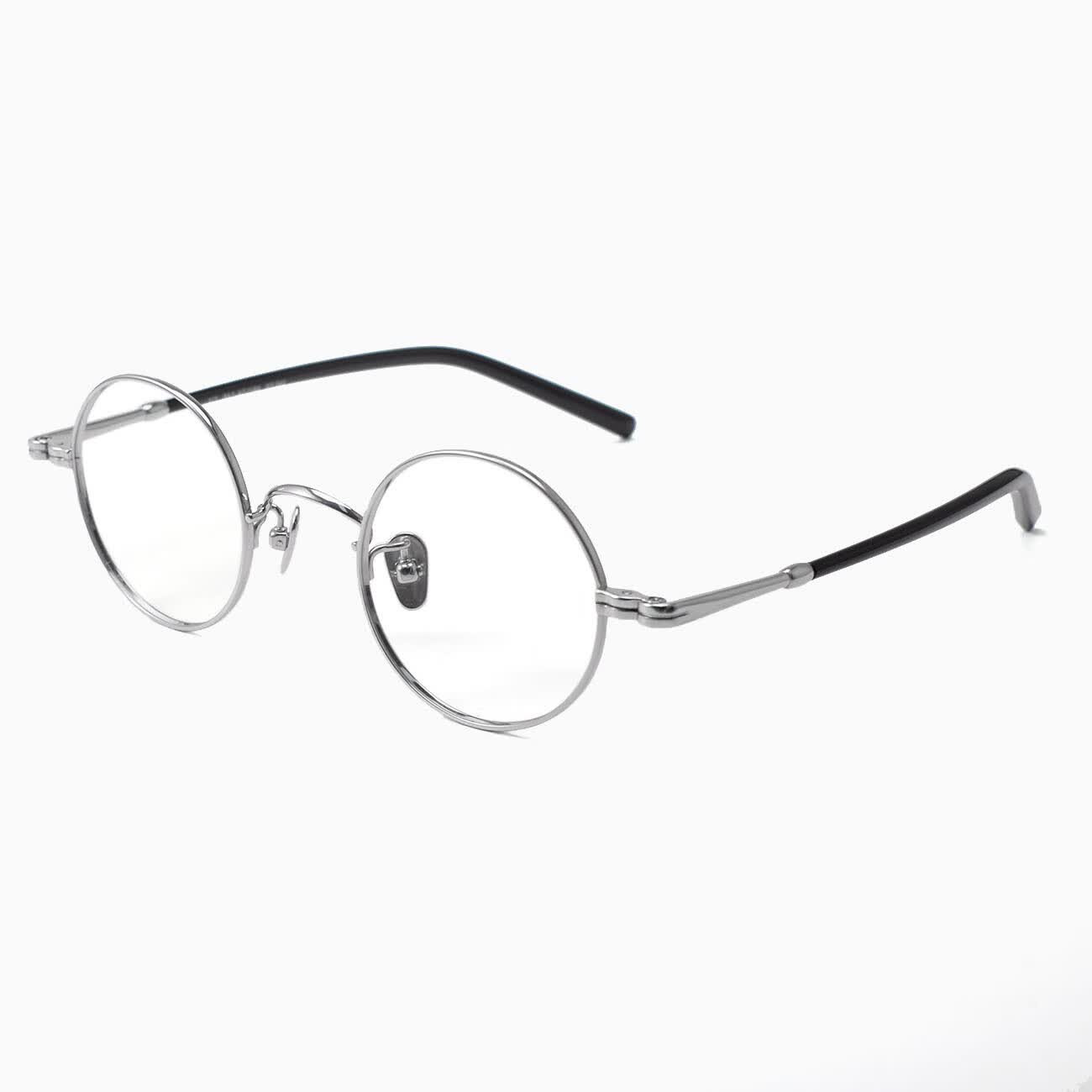 新款超轻圆形文艺复古镜框lunor同款m605深圳纯钛眼镜架批发 银色