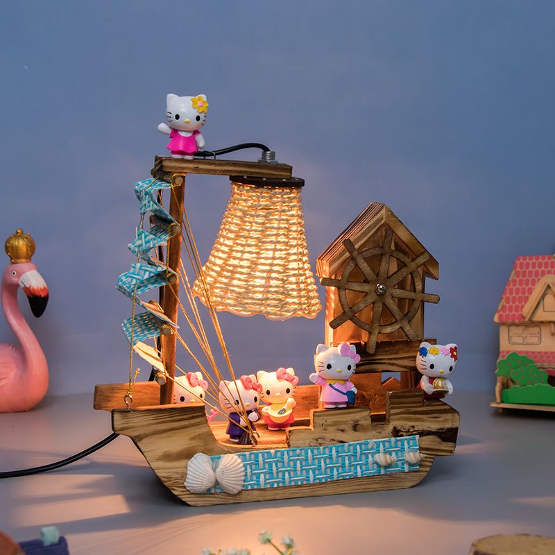 可爱凯蒂猫系列q版公仔创意桌面氛围灯摆件生日礼物送女朋友闺蜜 6款