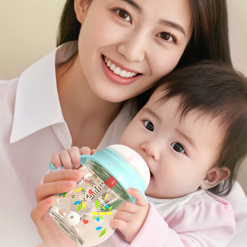 贝亲水杯 儿童牛奶杯 宝宝喝水喝奶学饮熊猫杯 PPSU直饮奶瓶吸管杯  熊猫吸管杯 300ml （7个月+）