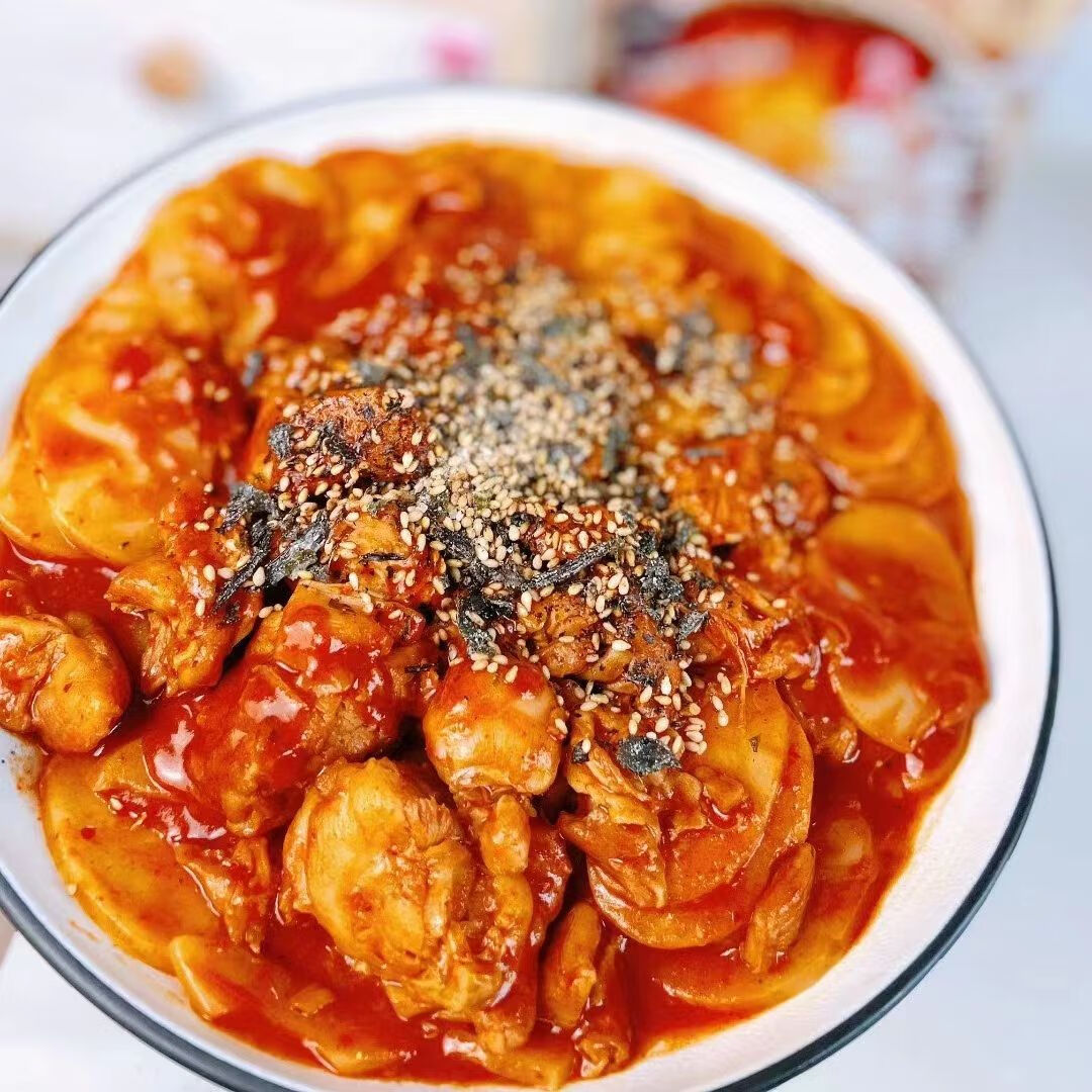 金六洲韩式芝士年糕鸡443g袋装网红年糕鸡半成品加热即食美食 1袋芝士