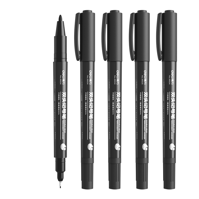 ������deli����ɫ˫ͷ0.5mm/1.2mm���ԼǺű� �칫������ݻ���ǩ�ֱ����˱� ѧ����ͯ�������߱�12֧/��P06824