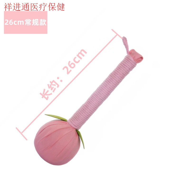 【日本进口品质】 养生艾草锤手持经络按摩敲打养生锤颈椎腰部艾灸锤艾草三子五子 26cm十分桃喜