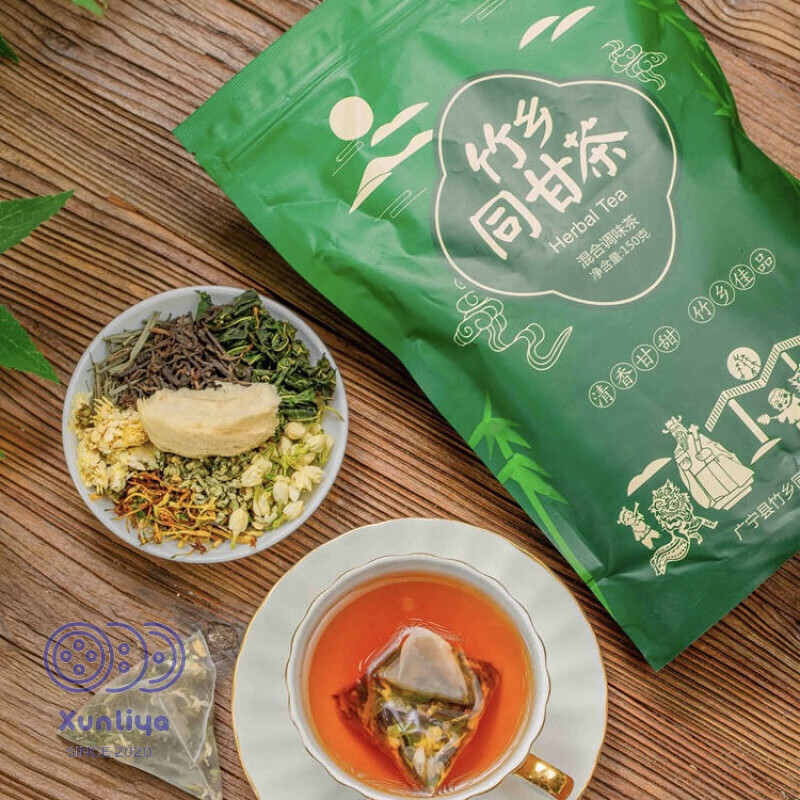 晨季茶包广宁竹乡同甘茶罗汉果植物原料混合型养生茶入口回甘广东特产