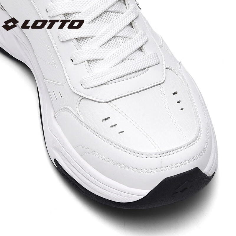 乐途（LOTTO）运动鞋男鞋春冬官方皮面男士跑步鞋防滑耐磨百搭网球休闲鞋子 白蓝色加绒（男款） 40