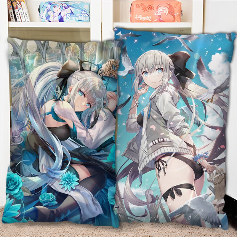 oloey摩根勒菲周边抱枕fgo王姐魔女半身长条二次元枕头2way枕套diy