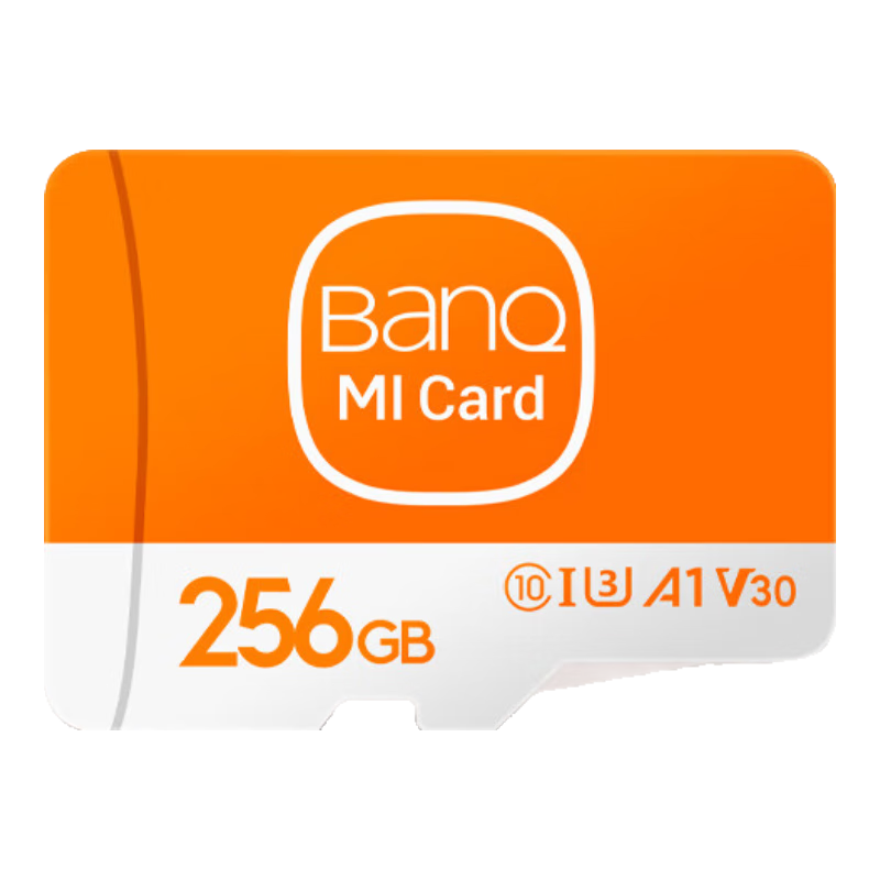 banq 256GB TF（MicroSD）存储卡 A1 U3 V30 4K 适用于小米监控摄像头&行车记录仪专用内存卡 高速耐用