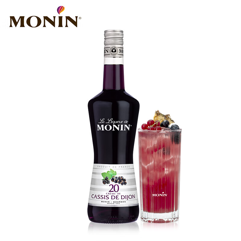 莫林黑加仑风味利口酒 700ml瓶装洋酒力娇酒调制配制莫吉托 酒精量20% 黑加仑风味