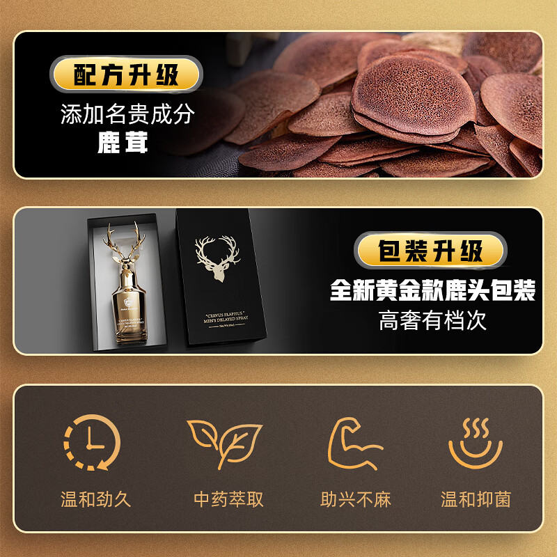 彼得大帝 进口男用延时喷剂 鹿角延时喷雾 延时持久口不麻木男士外用延长夫妻房事专用大容量成人情趣用品