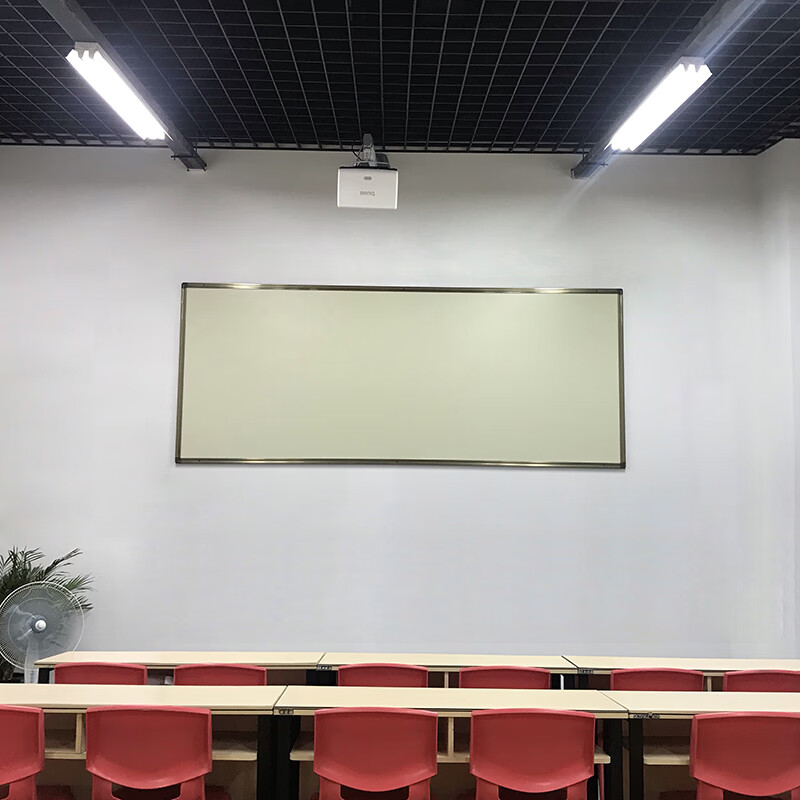 挂式哑光白板可投影不反光磁性教室米黄板教学培训书写二合一黑板 米黄板 1.2x1.5m
