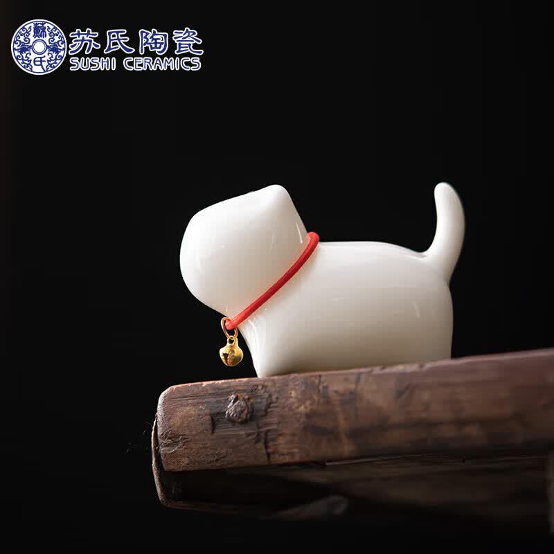 苏氏陶瓷（SUSHI CERAMICS）羊脂玉瓷茶具配件茶宠致白小猫咪属于什么档次？