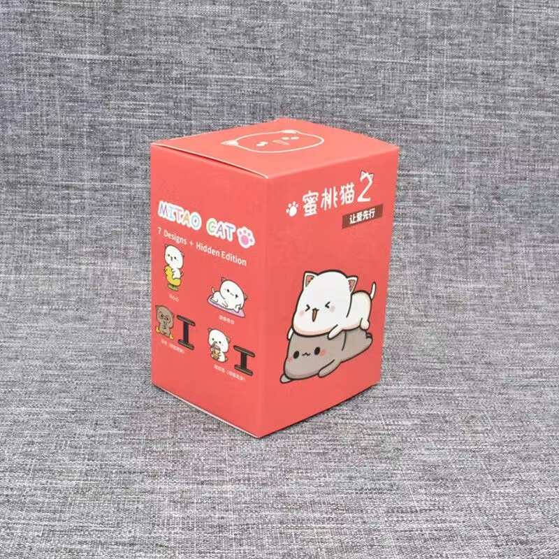 铭汇通铁塔猫一盒蜜桃猫盲盒第二弹撒娇摸头喝奶茶可爱猫咪摆件网红萌