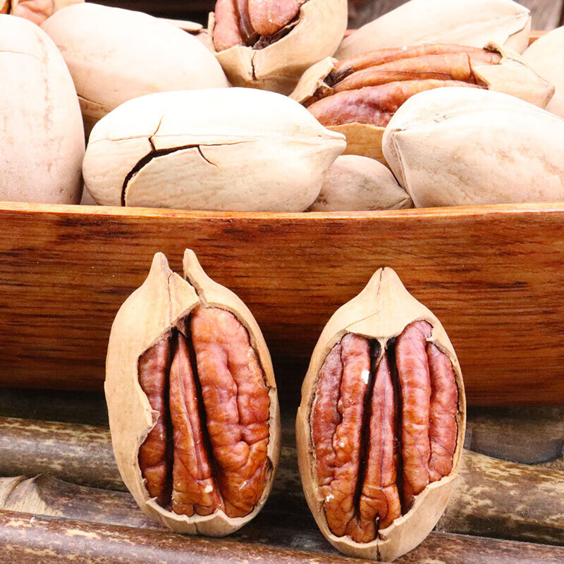 虎钢馋碧根果奶油味干果类散装原味长寿果大尖孕妇坚果炒货 1斤装