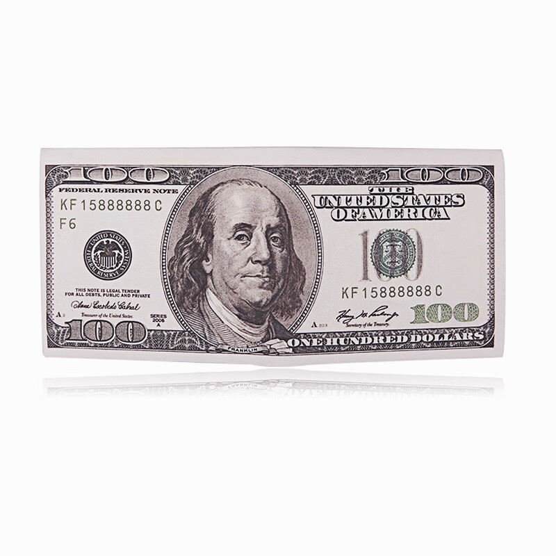 个性网红各国钱图案个性好玩搞怪皮革短款大容量拉链卡 pu01老美元100