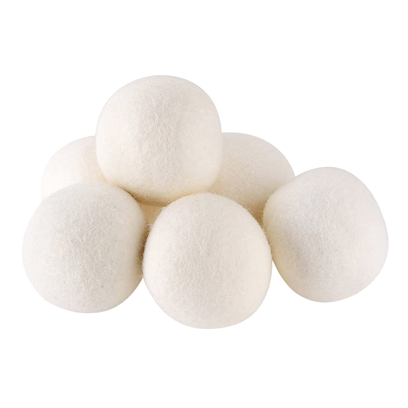 宜百利羊毛球烘干机毛球烘干机专用吸毛球洗衣球防衣服防皱防缠绕除毛球洗衣去毛吸湿蓬松球6个装7170