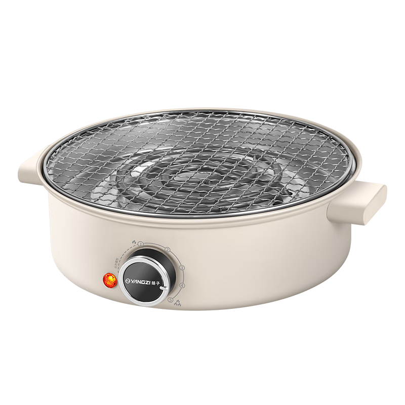 揚子家用圍爐煮茶電圍爐電燒烤架室內(nèi)無煙烤火盆煮奶茶罐電煮茶爐子電熱爐子烤橘子室內(nèi)取暖爐 電烤爐 單圍爐+烤網(wǎng)+1000ml茶壺 1層