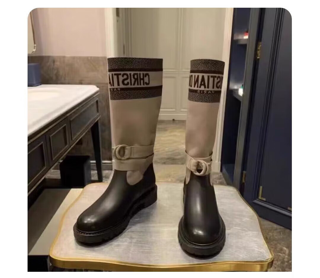 勤记大筒围骑士靴女加宽加肥休闲长筒靴2023秋冬新款大码显瘦长靴子