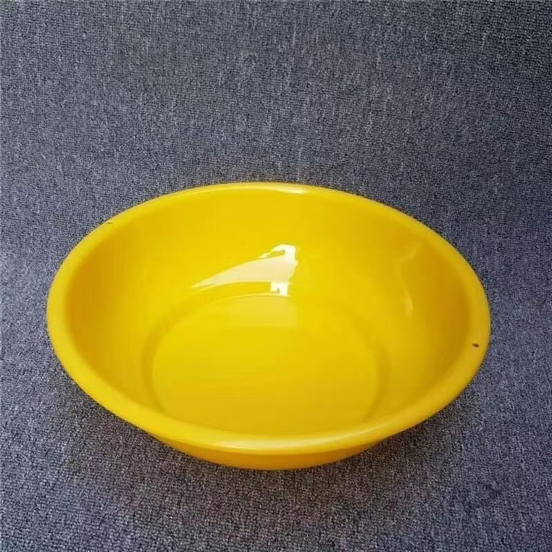 内务脸盆 制式黄脸盆军训宿舍内务军绿色黄色洗脸盆塑料洗脸洗脚 黄