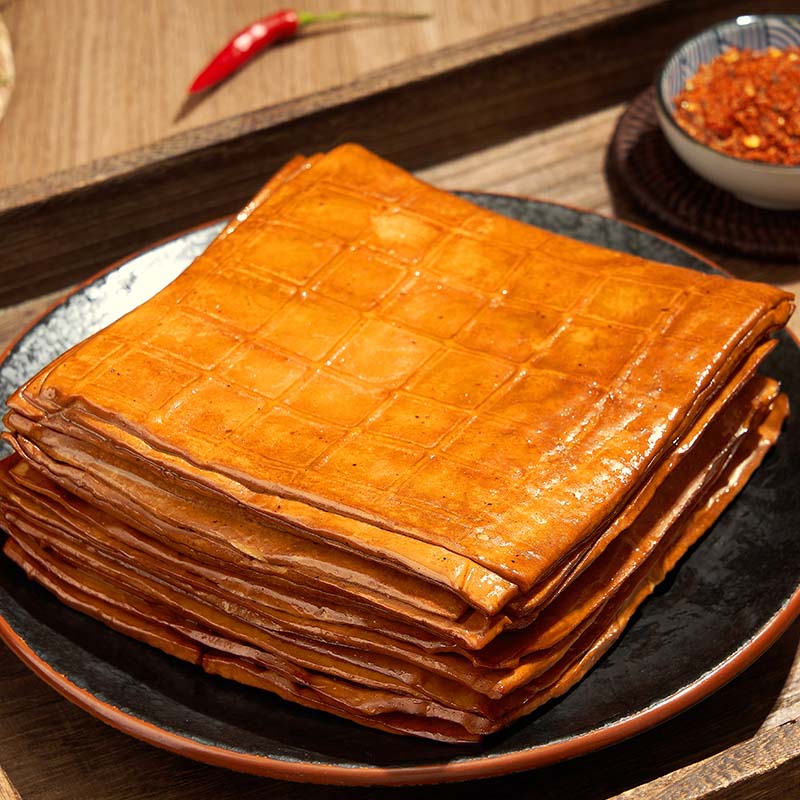 张飞牛皮豆干500g五香豆腐干香辣豆皮烧烤串串香食材四川特产香干