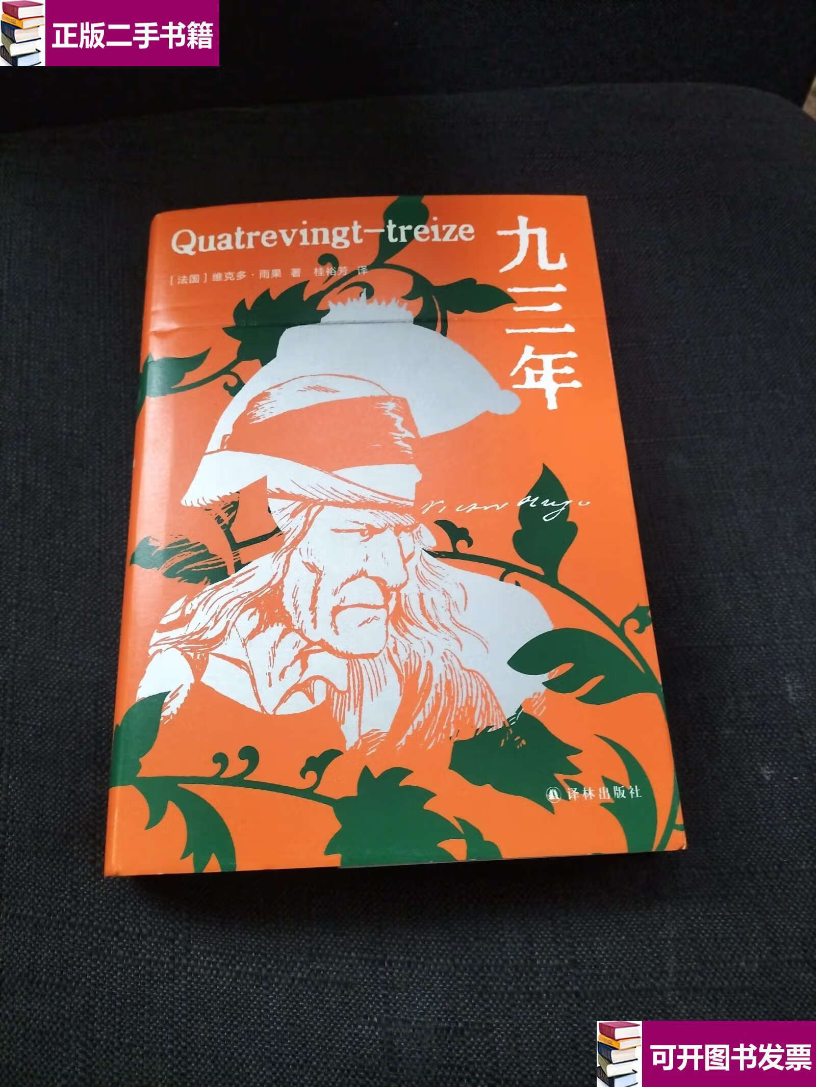 【二手9成新】九三年(雨果精选集)翻译家桂裕芳译本,精选内文插图