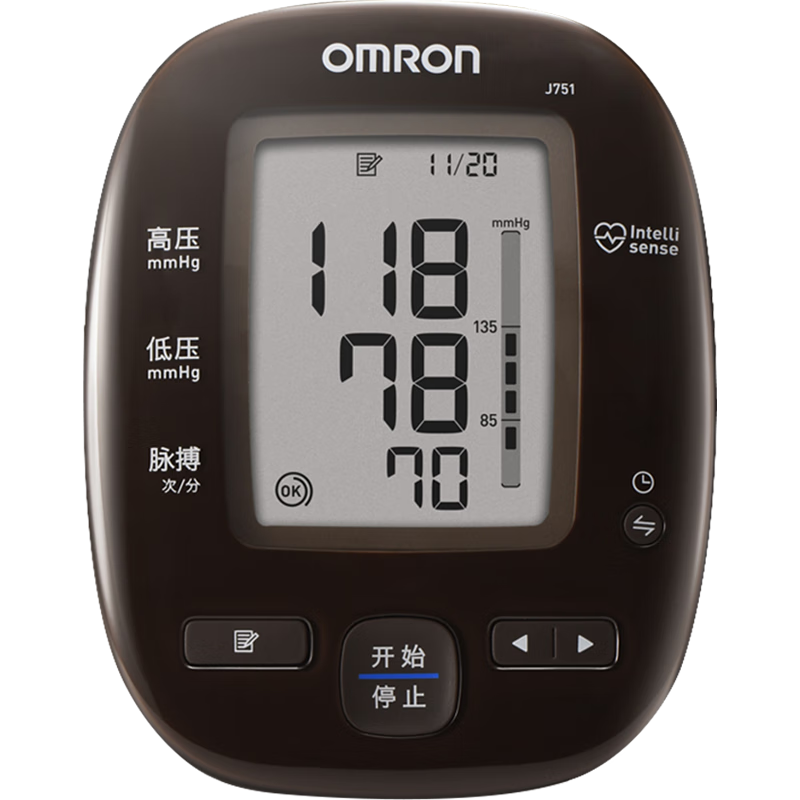 欧姆龙（OMRON）电子血压计进口血压仪器家用智能蓝牙APP测量仪医用高精准J751