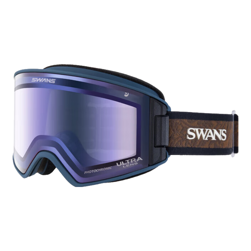 SWANSSWANS雪鏡超強(qiáng)防霧開窗滑雪鏡調(diào)光超高清滑雪眼鏡24/25新款1250 桀驁白樺清雅紫片-透光率17-35%