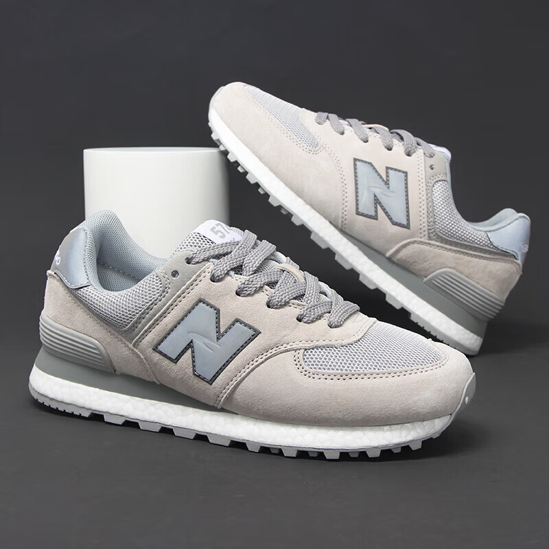 新百伦官方经典女鞋秋季新款574系列运动鞋女复古跑步鞋男银灰57 旗舰