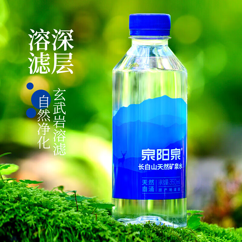 泉阳泉（QUANYANGQUAN）长白山天然矿泉水泡茶水圆瓶 350ml*24瓶 350ml*24瓶