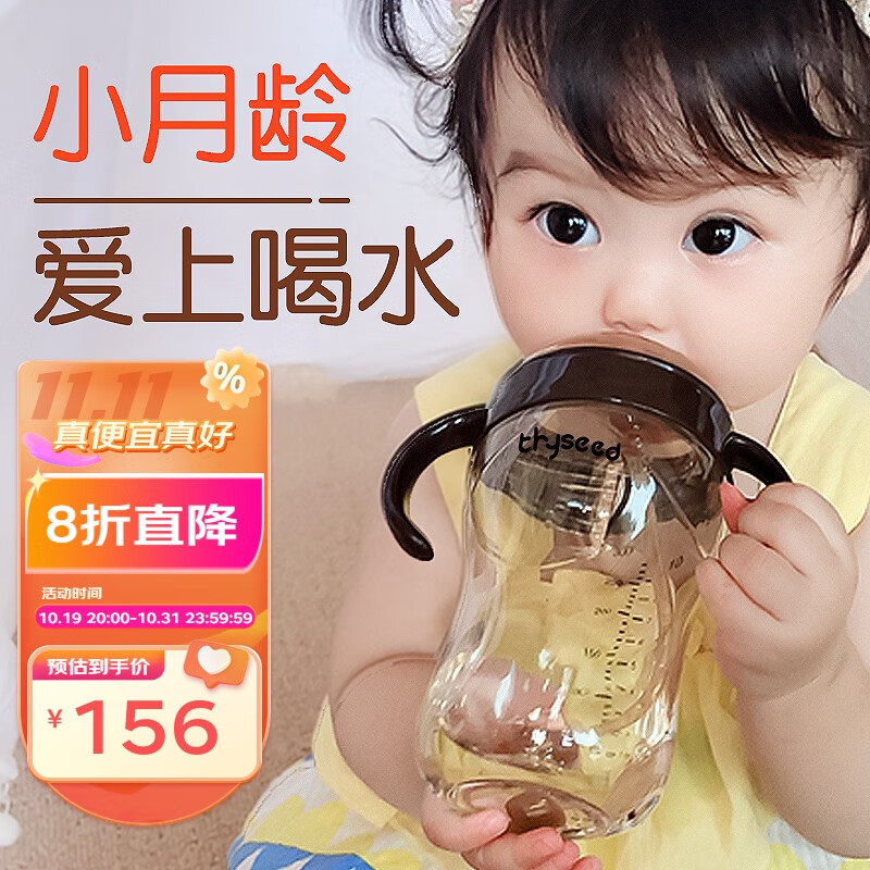 世喜学饮杯婴儿6个月儿童吸管水杯重力球ppsu防摔防漏水壶鸭嘴杯 世喜学饮杯带吸管带手柄）怎么看?