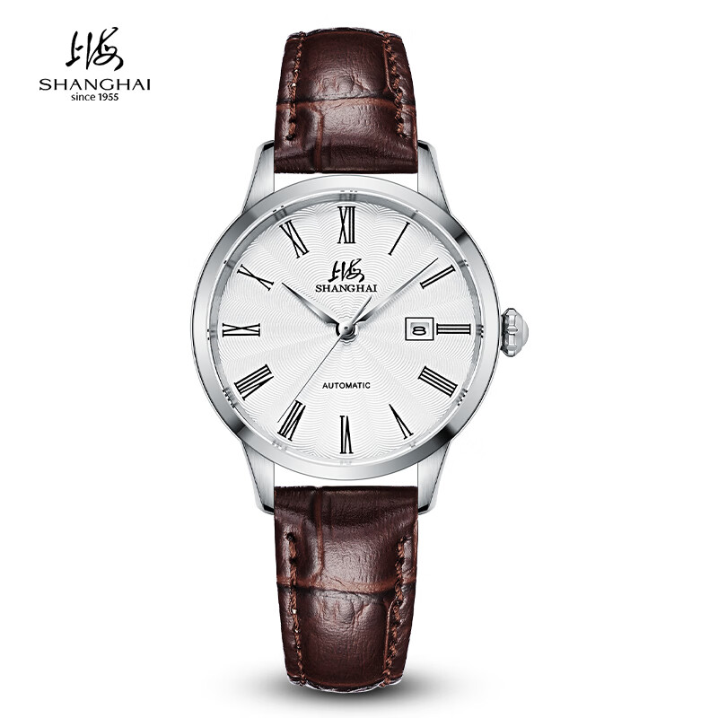 上海(shanghai)手表国民系列自动机械日历简约时尚复古商务防水女士