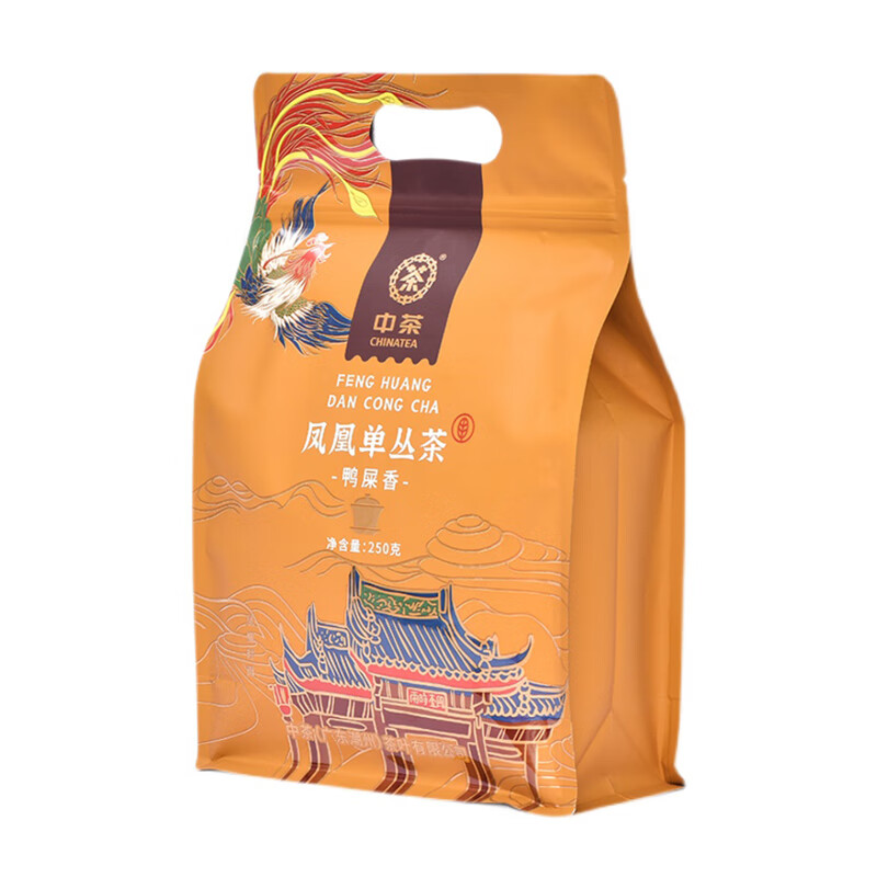 中茶牌茶叶 潮州乌龙茶 凤凰单丛一级春茶单枞茶 GT304 鸭屎香 250克*1袋