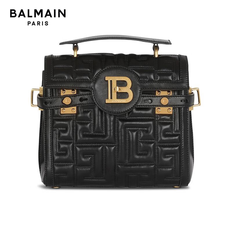 巴尔曼(balmain)七夕礼物 女士bbuzz23绗缝皮包 noir one size one